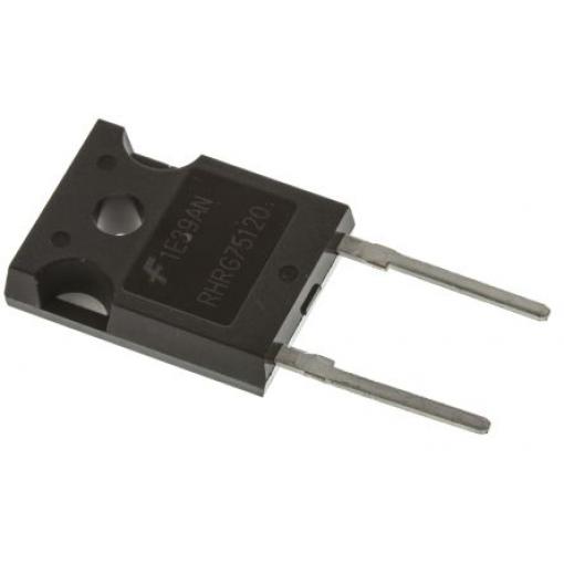 Dioda RHRG75120 spínaná 75A 1200V Silikonový přechod 100ns, TO-247, počet kolíků: 2 3.2V