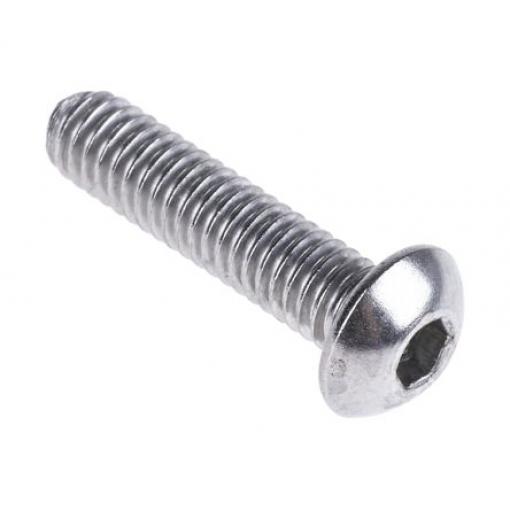 RS PRO Šroub s vnitřním šestihranem, Lesklý zinek, Titan hlavice Vnitřní šestihran, Metrické, M3, délka: 40 mm