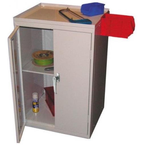 Skladovací skříňka 2dveřová, Ocel uzamykatelná Stojící na podlaze RS PRO 930 mm 600 mm 500 mm
