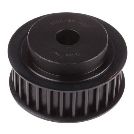 RS PRO Řemenice rozvodového řemenu, Ocel 28 zubů 20 mm rozteč 8 mm, vývrt: 15 mm
