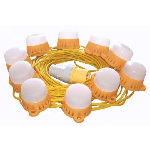 Nightsearcher Řetězové osvětlení, řada: NSFESTOON22M8W, typ žárovky: LED CEE, typ žárovky: Sada osvětlení, 50 W, 110 V