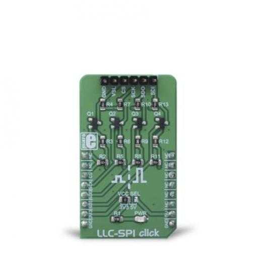 Komunikační a bezdrátový vývojový nástroj, pro SPI, LLC SPI Click, MikroElektronika