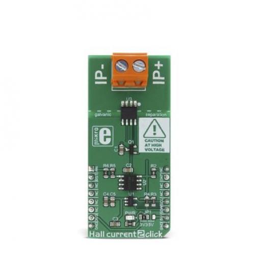 Vývojová sada Deska Hall Current 2 Click MikroElektronika ACS711, pro použití s: Audio aplikace, telekomunikační