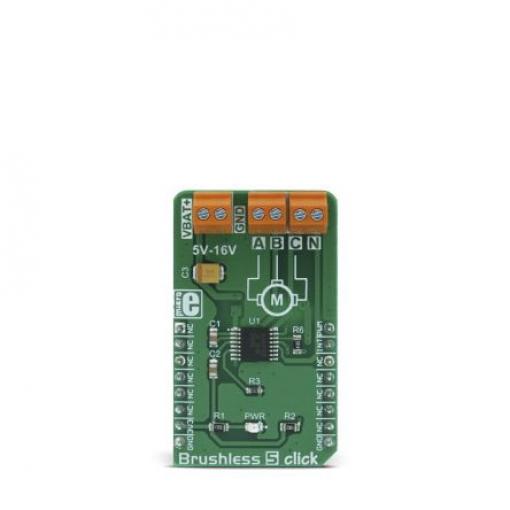 Vývojová sada, Brushless 5 Click Board, Motor BLDC, MikroElektronika