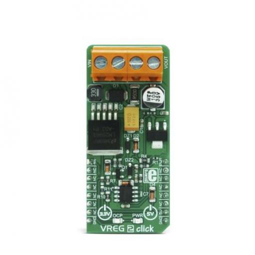 Vývojová sada, Vreg 2 Click Board, Regulátor napětí LDO, MikroElektronika
