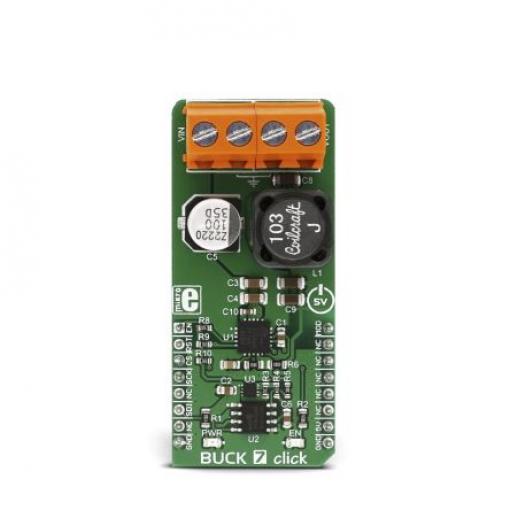 Vývojová sada, Buck 7 Click Board, Snižující regulátor, MikroElektronika
