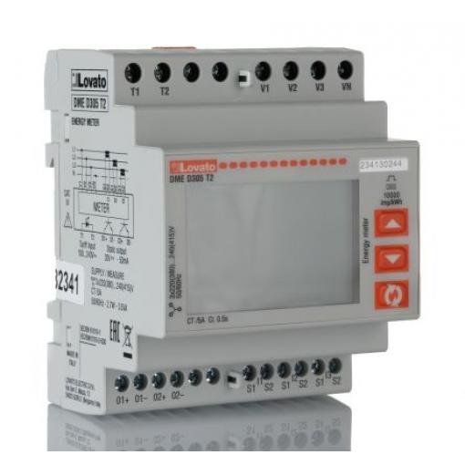 Elektroměr, řada: DME LCD 6číslicový 3fázový Elektroměr Impulzový výstup výška číslice 85 mm, výška výřezu: 104.7 mm,
