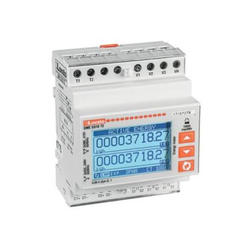 Elektroměr, řada: DME LCD 3fázový Digitální Impulzový výstup výška číslice 85 mm, výška výřezu: 90 mm, šířka výřezu: 72