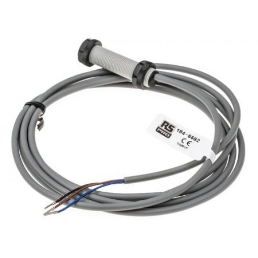RS PRO Snímač přiblížení Válec se závitem 5582 M12 x 1 2 mm 15mA IP67 50 Hz NPN 1000 V ac 30 V dc