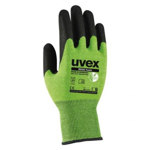 uvex Pracovní rukavice No Zelená Ano Polyamid Ano Ano 8 D500 Latexová pěna