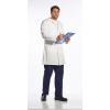 Laboratorní plášť, Bílá Unisex, SC: S, Odolné vůči chemikáliím 3, Bavlna, polyester Opakovaně použitelné