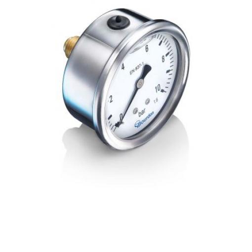 Tlakoměr MIT3-F22.B31, přesnost: ±1.6 % 63 mm G 1/4 Nerezová ocel, 70 °C 100 bar 0 bar Bourdon