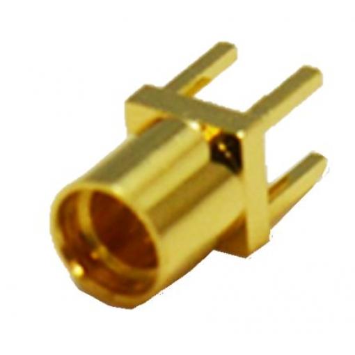 Hirose Koaxiální konektor, řada: MMCX Vnitřní, 50 Ω, orientace těla: Rovný, Průchozí otvor Konektor MCX Pájecí, 6GHz 85