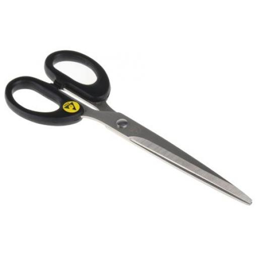 RS PRO Antistatické ESD nůžky Čisté prostory, výška: 8 mm Vyhovuje normě EN 61340-5-1, vodivý: Vodivý, hloubka: 70 mm,