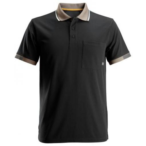 Snickers Tričko No, Černá, Polyester, řada: AllroundWork Krátké 2XL