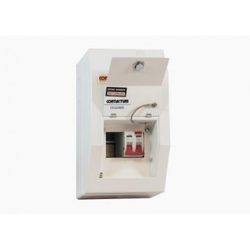 Domovní rozvaděč 2 Ocel 63A BS EN 61439-3 Contactum IP4X Defender