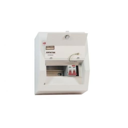 Domovní rozvaděč 6 Ocel 100A BS EN 61439-3 Contactum IP4X Defender
