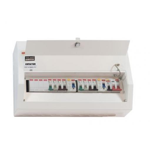 Domovní rozvaděč 14 Ocel 100A BS EN 61439-3 Contactum Defender