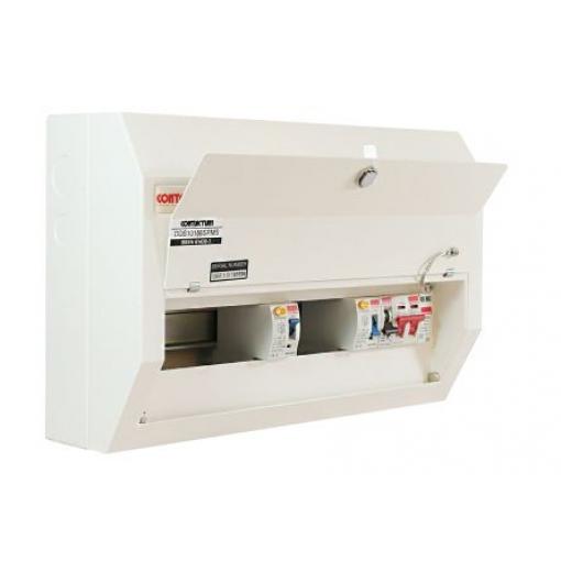 Domovní rozvaděč 10 Ocel 100A BS EN 61439-3 Contactum Defender