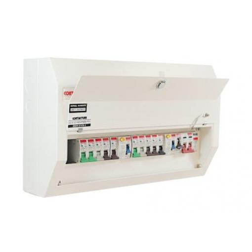 Domovní rozvaděč Ocel 100A BS EN 61439-3 Contactum Defender