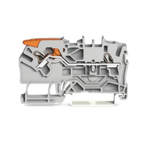 WAGO Napájení přes svorkovnici 2102-1201, 800 V Šedá 2.5 mm² 1 Klecová svorka IECEx/ATEX
