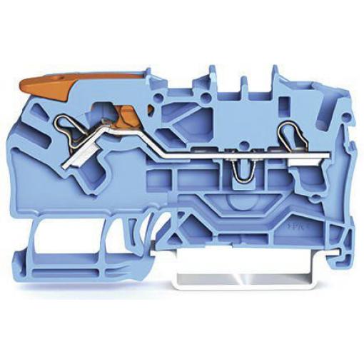WAGO Napájení přes svorkovnici 2102-1204, 800 V Modrá 2.5 mm² 1 Klecová svorka IECEx/ATEX