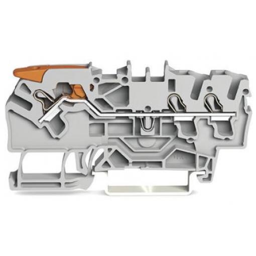 WAGO Napájení přes svorkovnici 2102-1301, 800 V Šedá 2.5 mm² 1 Klecová svorka IECEx/ATEX