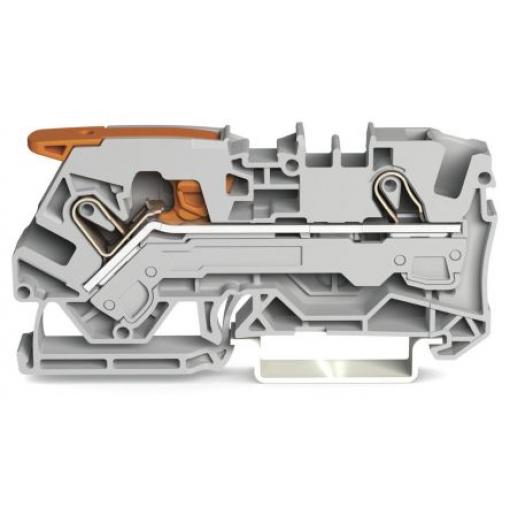 WAGO Napájení přes svorkovnici 2106-1201, 800 V Šedá 6 mm² 1 Klecová svorka IECEx/ATEX