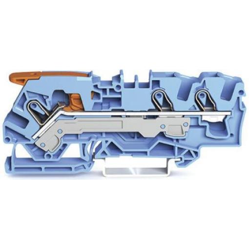 WAGO Napájení přes svorkovnici 2106-1304, 800 V Modrá 6 mm² 1 Klecová svorka IECEx/ATEX