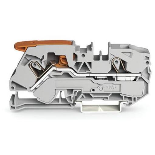 WAGO Napájení přes svorkovnici 2116-1201, 800 V Šedá 16 mm² 1 Klecová svorka IECEx/ATEX
