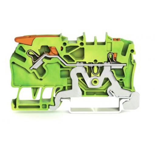 WAGO Zemnicí svorkovnice 2102-5207 Zelená, Žlutá 2.5 mm² 1 Klecová svorka IECEx/ATEX
