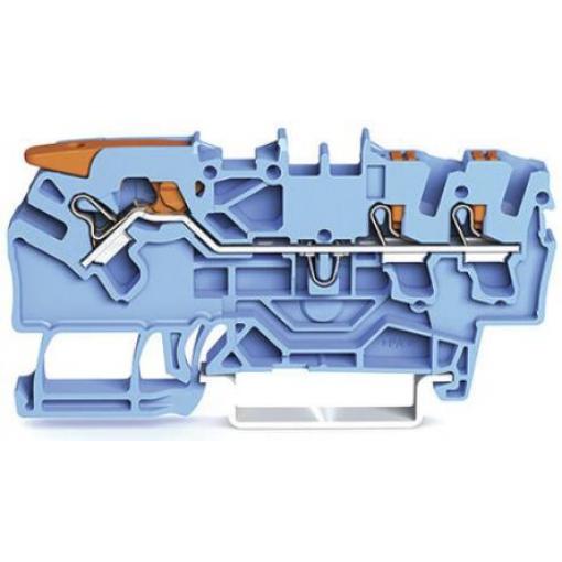 WAGO Napájení přes svorkovnici 2102-5304, 800 V Modrá 2.5 mm² 1 Klecová svorka IECEx/ATEX