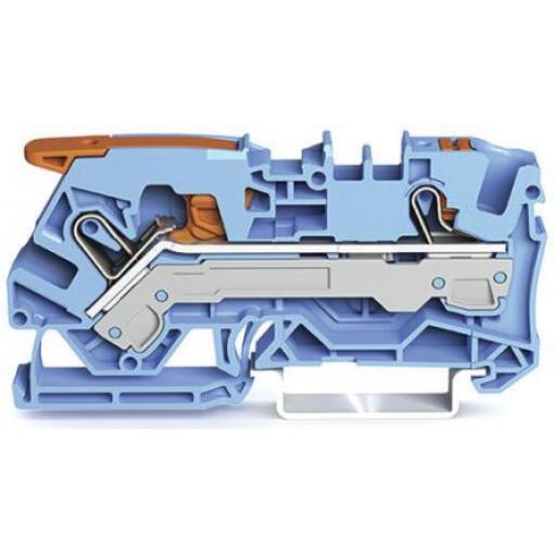WAGO Napájení přes svorkovnici 2106-5204, 800 V Modrá 6 mm² 1 Klecová svorka IECEx/ATEX