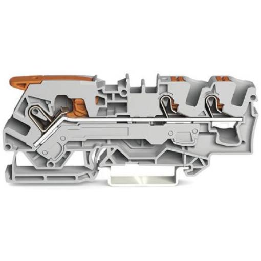 WAGO Napájení přes svorkovnici 2106-5301, 800 V Šedá 6 mm² 1 Klecová svorka IECEx/ATEX