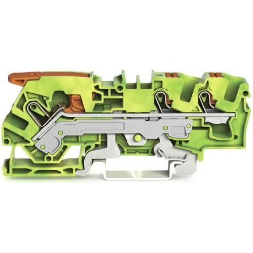 WAGO Zemnicí svorkovnice 2106-5307 Zelená, Žlutá 6 mm² 1 Klecová svorka IECEx/ATEX
