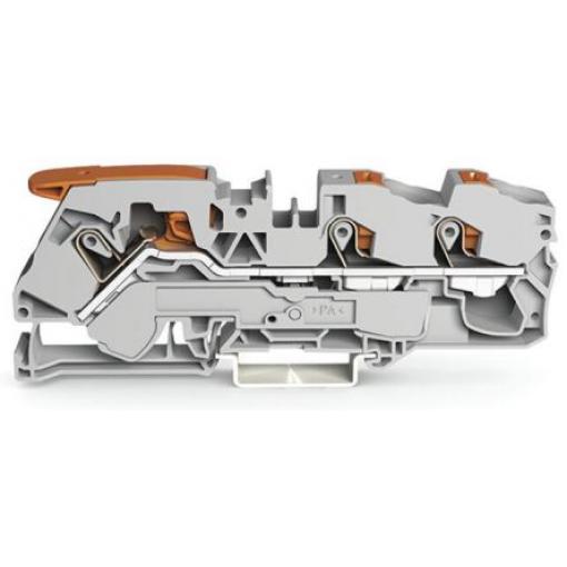WAGO Napájení přes svorkovnici 2116-5301, 800 V Šedá 16 mm² 1 Klecová svorka IECEx/ATEX