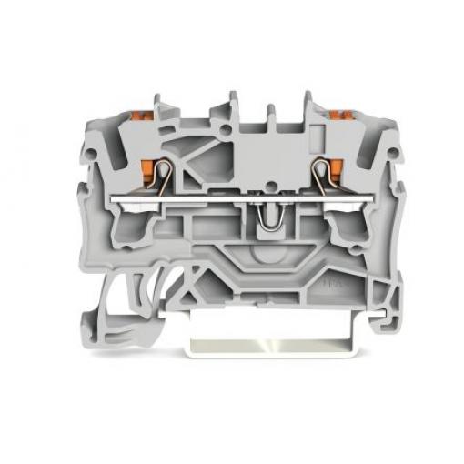 WAGO Napájení přes svorkovnici 2202-1201, 800 V Šedá 2.5 mm² 1 Klecová svorka IECEx/ATEX