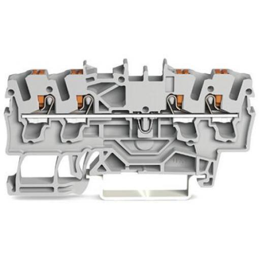WAGO Napájení přes svorkovnici 2202-1401, 800 V Šedá 2.5 mm² 1 Klecová svorka IECEx/ATEX