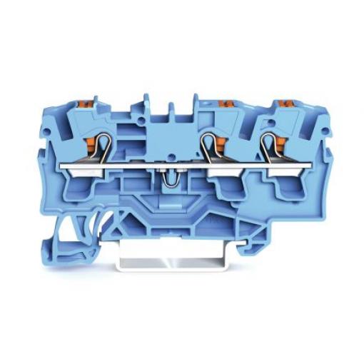 WAGO Napájení přes svorkovnici 2204-1304, 800 V Modrá 4 mm² 1 Klecová svorka IECEx/ATEX