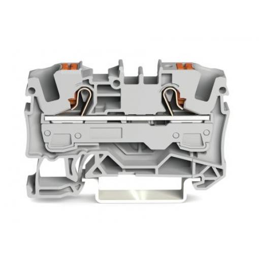 WAGO Napájení přes svorkovnici 2206-1201, 800 V Šedá 6 mm² 1 Klecová svorka IECEx/ATEX