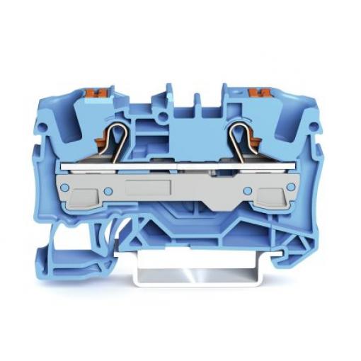 WAGO Napájení přes svorkovnici 2206-1204, 800 V Modrá 6 mm² 1 Klecová svorka IECEx/ATEX