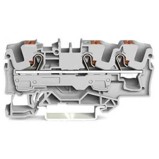 WAGO Napájení přes svorkovnici 2206-1301, 800 V Šedá 6 mm² 1 Klecová svorka IECEx/ATEX