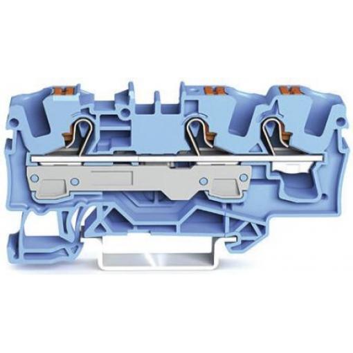 WAGO Napájení přes svorkovnici 2206-1304, 800 V Modrá 6 mm² 1 Klecová svorka IECEx/ATEX