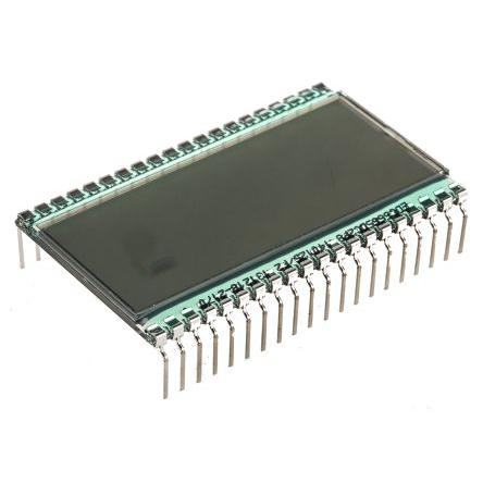Monochromatický LCD displej, řada: PHT 7 segmentů podsvícení LED Černá RS PRO Šedá 1 řádek po 4 1/2 znacích
