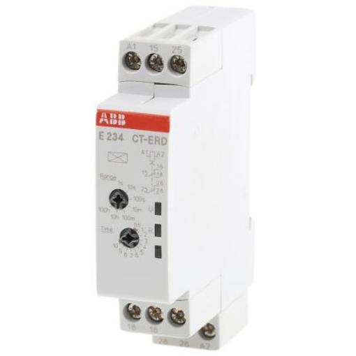 ABB Časovací relé, řada: 1SVR Lišta DIN SPDT 2kontaktové 48 V dc 24 to 240 V ac 1 funkce Šroub 0.05 s to 100 h