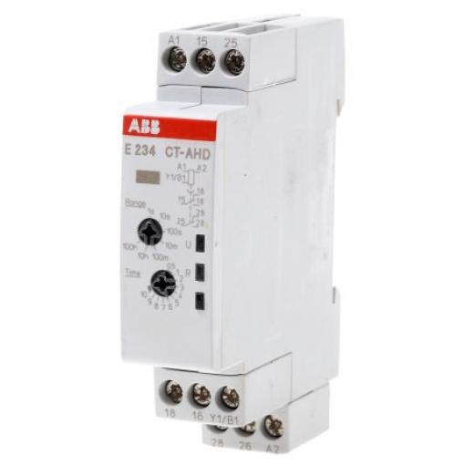 ABB Časovací relé, řada: 1SVR Lišta DIN DPDT 2kontaktové 48 V dc 24 to 240 V ac 1 funkce Šroub 0.05 s to 100 h
