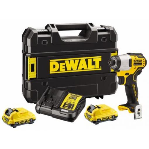 Nárazový utahovák DCF801D2 1.5 → 10mm Šestihran, 12V, 200W, Typ G - britská 3kolíková DeWALT