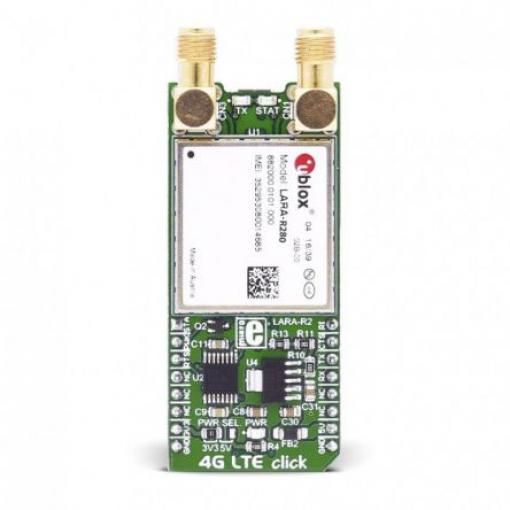 Komunikační a bezdrátový vývojový nástroj, pro UART, USB, 4G LTE-APJ Click (for Asia Pacific), MikroElektronika