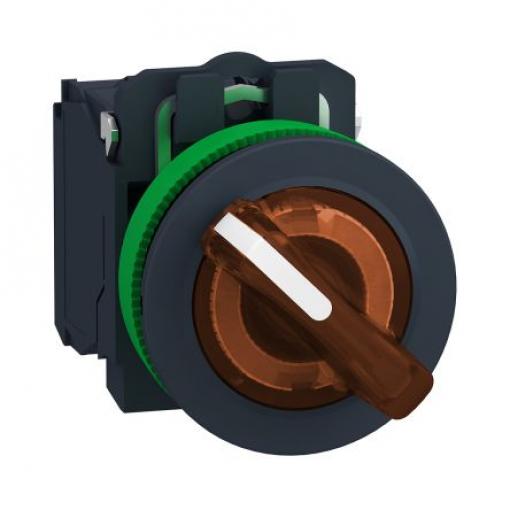 Volicí přepínač, řada: XB5 Šroub SPDT, průměr výřezu: 30 mm IP67 Schneider Electric Osvětlené 2