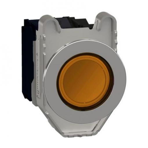 Schneider Electric Tlačítkový spínač, řada: XB4 IP66, IP67, IP69, IP69K SPDT Panel Vratná pružina Osvětlené 30 mm 10 A,